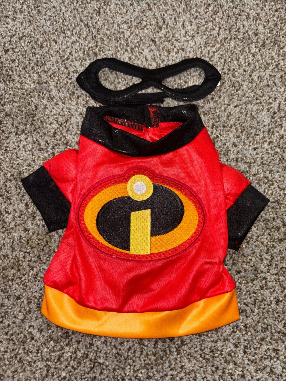 Disney Red & Black Incredibles Dog Costume with Mask
